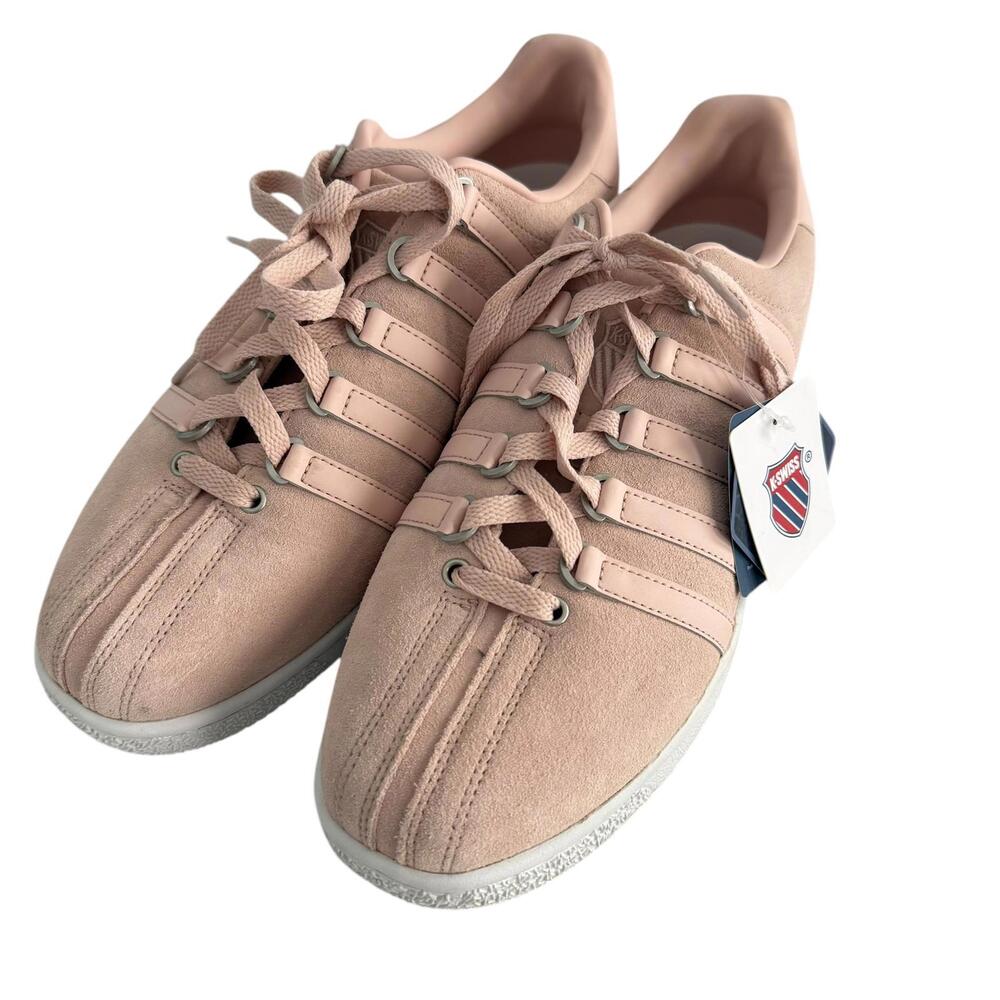New K-SWISS Classic VN Peach Mens Suede Sneakers, 11